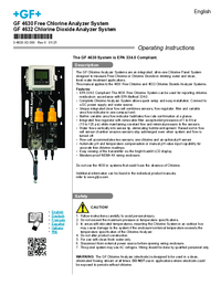 Thumbnail of document Manual - 3-4630 Chlorine Analyzer System